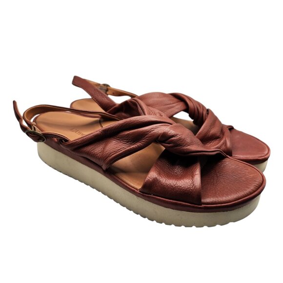 L'Amour Des Pieds Amiens Sandals Brandy Lamba Size 8.5 M Womens Brown - Picture 3 of 5